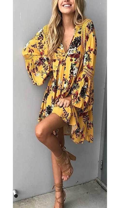 Summer Bohemian Yellow Outfit Ideas