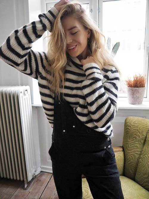 Sweater and Stripes Outfit Ideas