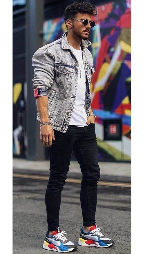 Simple Street Style Sneakers Outfits for Men-11