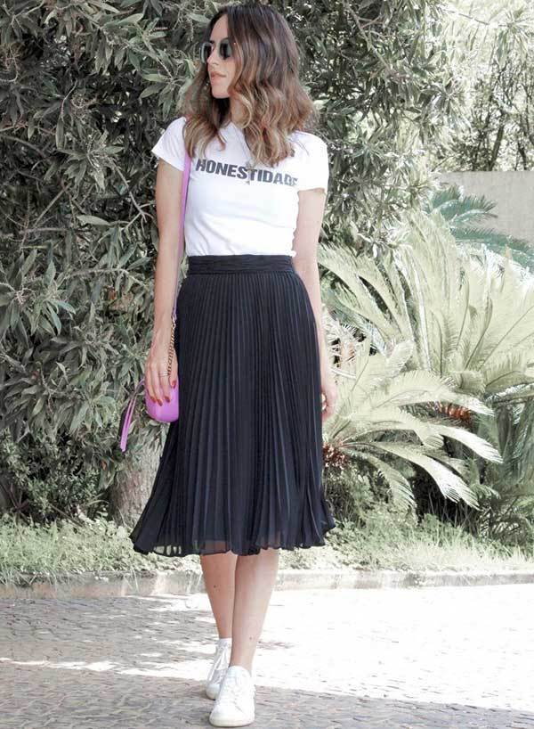 Plated Skirt Summer Outfits for Women-19