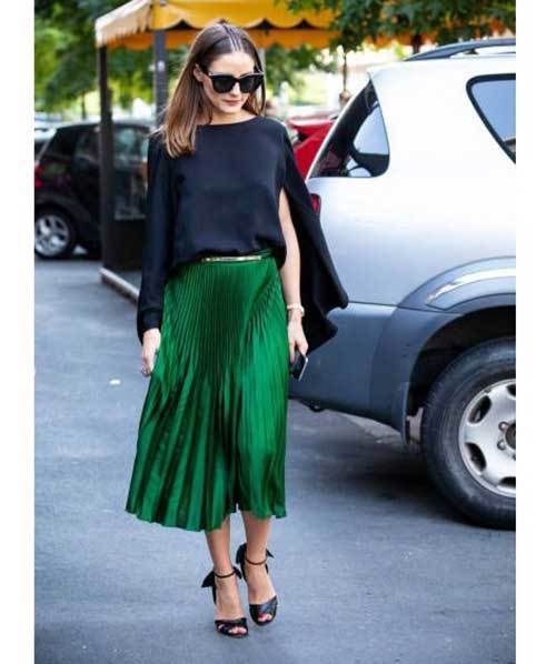 Olivia Palermo Pleated Skirt Fashion-27