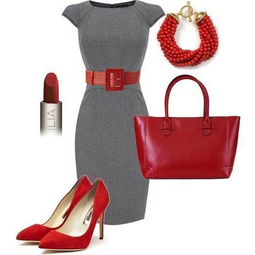 Professional Grey Dress Outfits for Women