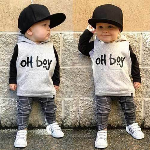 Hooded Shirt Autumn Outfits for Toddler Boy