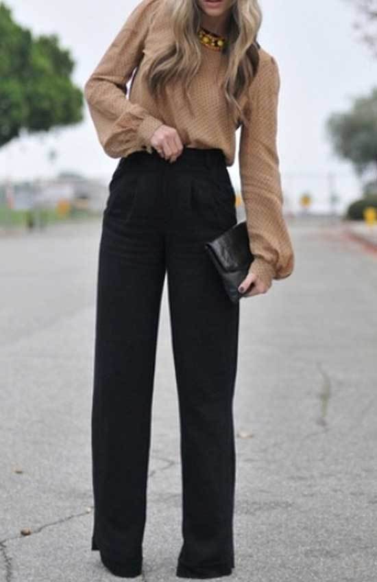 Wide Legged Pants Work Outfits Fall 2019-13