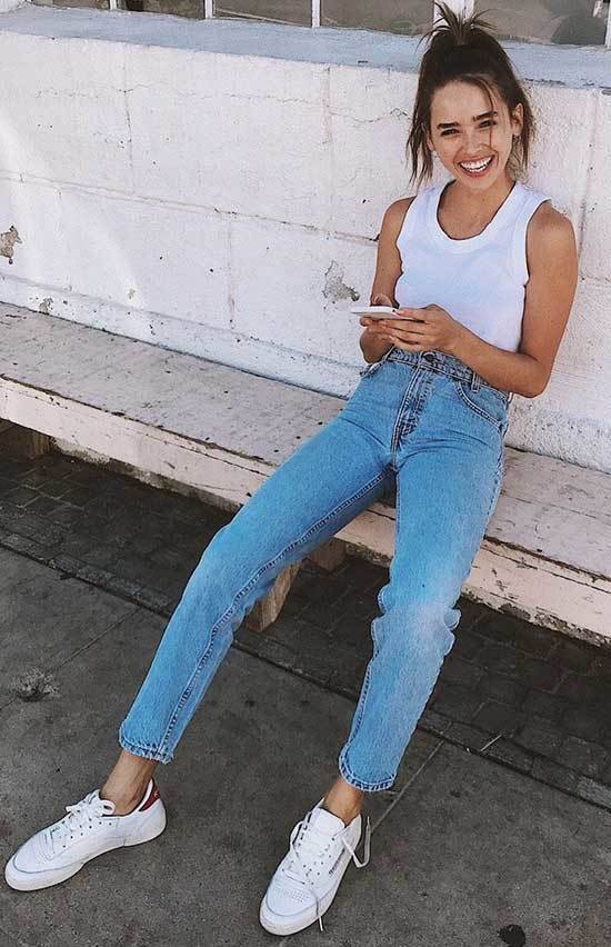 Simple Mom Jeans Outfit Ideas
