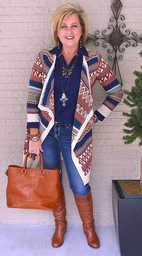 Fall Cardigan Outfits for Women Over 50