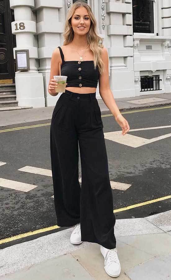 Cute Wide Legged Pants Summer Outfits-14