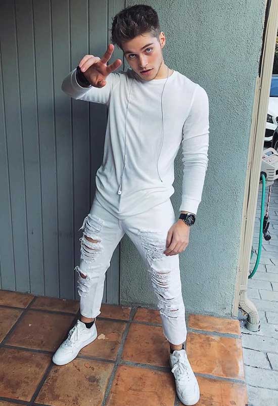 Casual All White Clothes for Guys-11