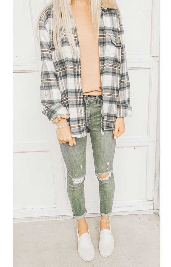 Cute Flannel Outfits-17